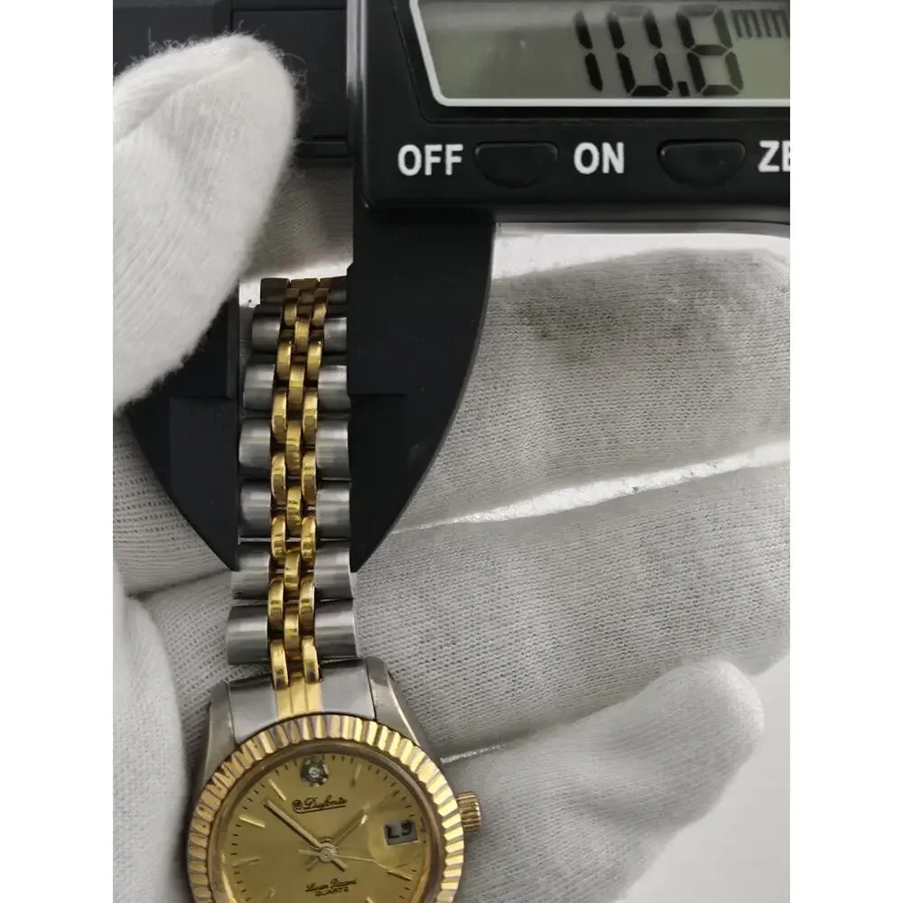 Ladies Lucien Piccard Dufonte Presidential Style Fluted Bezel Quartz Watch Runs